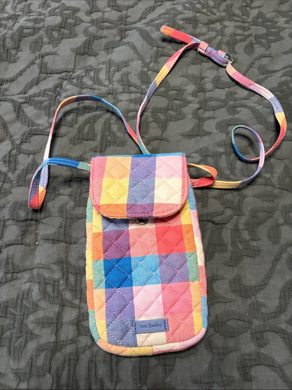 Vera Bradley Multicolor Quilted Patchwork Crossbody Phone Bag